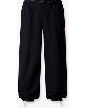 The North Face Nylon Trousers With Front Logo Patch - Blue
