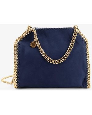 Stella McCartney Falabella Mini Velvet Crossbody Bag - Blue