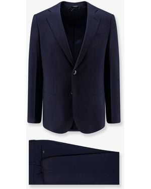 Giorgio Armani Soho Line Super 160's Virgin Wool Suit - Blue