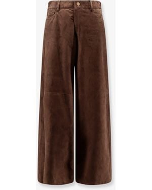 Max Mara Suede Trousers - Brown