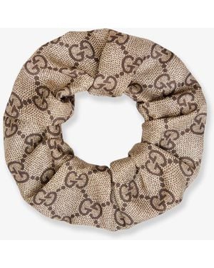 Gucci Silk Elastic With Gg Motif - Metallic
