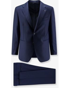 Tagliatore Single-Breasted Virgin Wool Suit - Blue