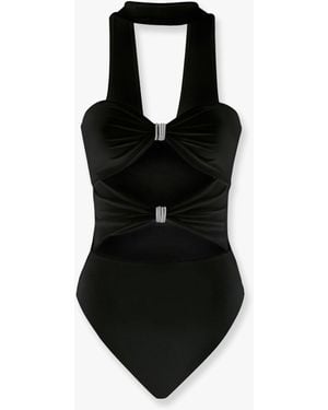 MVP WARDROBE Satin Body With Rhinestones - Black