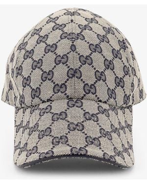 Gucci Gg Fabric Hat - Gray