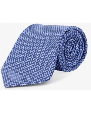 Ferragamo Brain Silk Tie - Blue