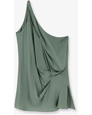 Semicouture Satin Top - Green