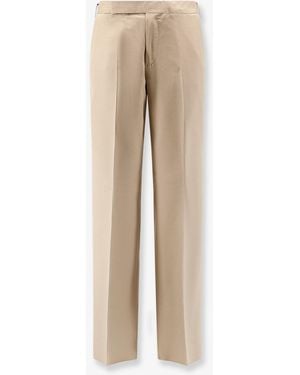 Lardini Palu Viscose And Silk Trousers - Natural