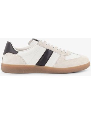 Tom Ford Archer Suede And Leather Low-Top Sneakers - White