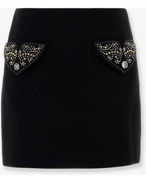 Versace Virgin Wool Mini Skirt - Black