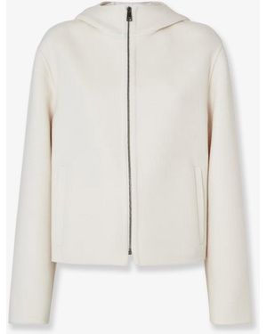 Fendi Ff Zucca Wool Jacket - White