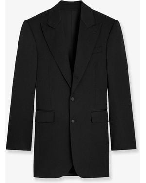 Celine Single-Breasted Wool Blazer - Black