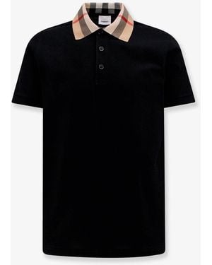 Burberry Cody Organic Cotton Polo Shirt - Black