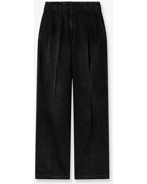 Golden Goose Flavia Stone-Washed Cotton Trousers - Black