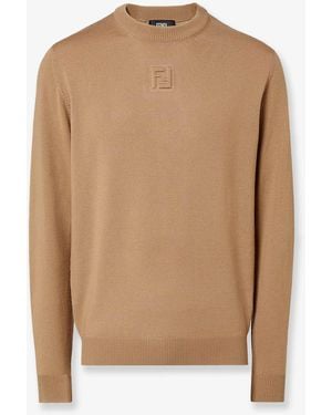 Fendi Virgin Wool Jumper - Natural