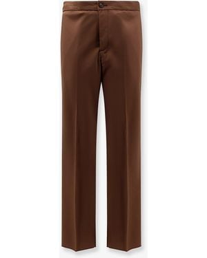 Hevò Torre Chianca Wool Blend Pants - Brown