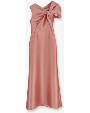 Alberta Ferretti Mikado Long Dress - Pink