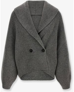 TOTEME Cardigan Shawl-Lapel - Grigio