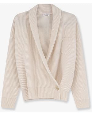 Brunello Cucinelli Cashmere Cardigan - White
