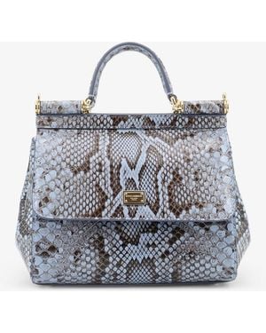 Dolce & Gabbana Handbag Sicily Python - Blue