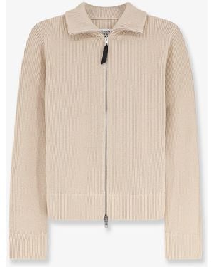 Maison Margiela Wool Blend Cardigan - Natural