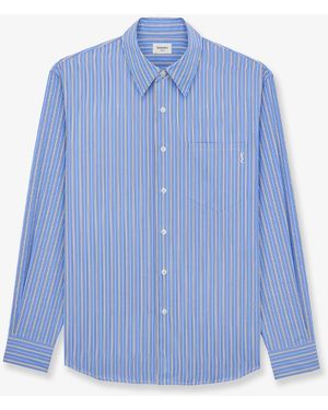 Saint Laurent Cassandre Cotton Shirt - Blue