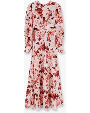 ACTUALEE Linen And Cotton Blend Long Dress - White