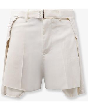 Sacai Double Fabric Shorts - White