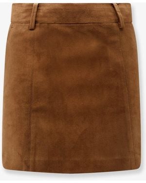 DUNST Alter Suede Mini Skirt - Brown