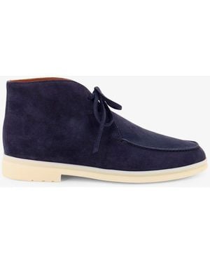 Loro Piana Walk And Walk Suede Lace-Up - Blue