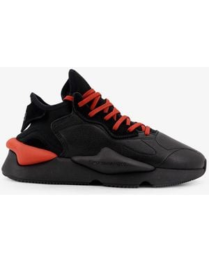 Y-3 Y-3 Kaiwa Leather And Neoprene Sneakers - Black