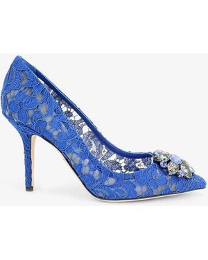 Dolce & Gabbana Bellucci Lace Décolleté - Blue
