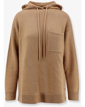 Max Mara Liana Wool And Cashmere Hooded Sweater - Natural