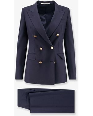 Tagliatore Parigi Stretch Virgin Wool Tailleur - Blue
