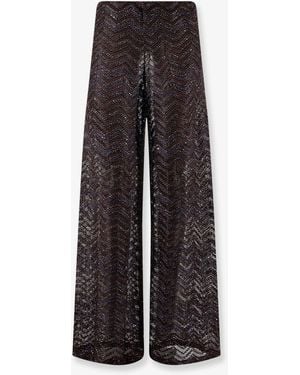 Missoni Viscose Blend Pants With Chevron Pattern - Multicolor
