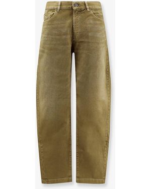The Attico Faded Effect Denim - Green