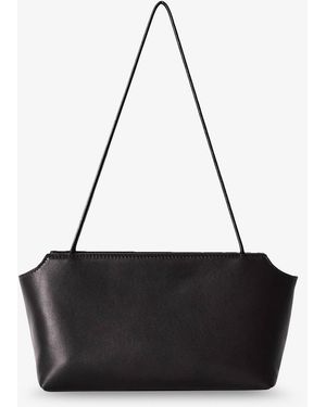 The Row Terrasse Leather Shoulder Bag - Black