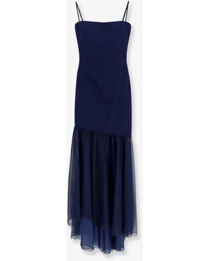 Chiara Boni Dress With Voile Insert - Blue