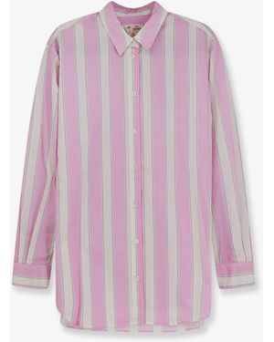 MC2 Saint Barth Shirt Brigitte Striped Cotton - Pink