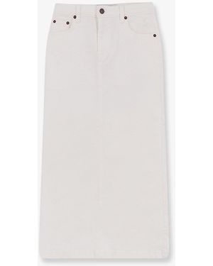 Tonywack Cotton Skirt With Rippings Detail - White