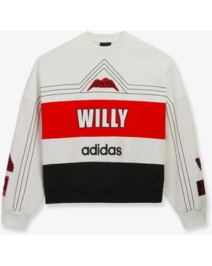 ADIDAS X WILLY CHAVARRIA Wc Ny Ball Crew Cotton Sweatshirt - Red