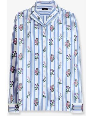Dolce & Gabbana Pyjamas Cotton Poplin Shirt - Blue