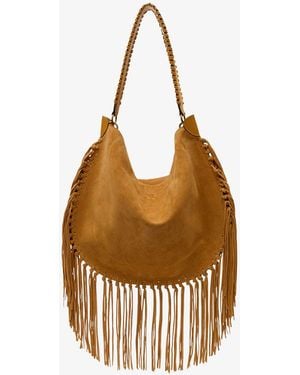 Isabel Marant Oskan Suede Shoulder Bag - Metallic