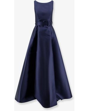 Lavi Delizia Taffeta' Long Dress - Blue
