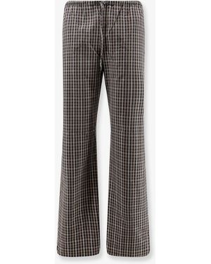 Rohe Madras Cotton Trousers - Grey