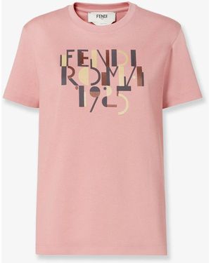 Fendi Cotton T-Shirt - Pink
