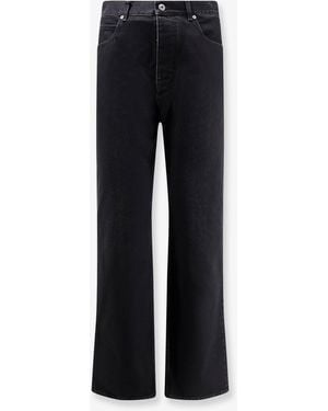 Bottega Veneta Denim Trousers With Back Leather Patch - Blue