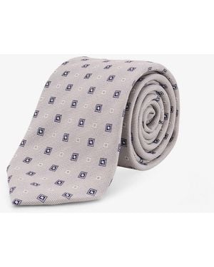 NUGNES 1920 Silk Tie - White
