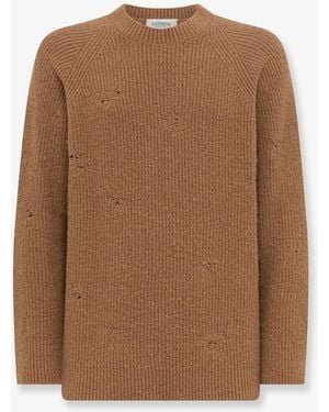 Laneus Alpaca Blend Jumper - Brown