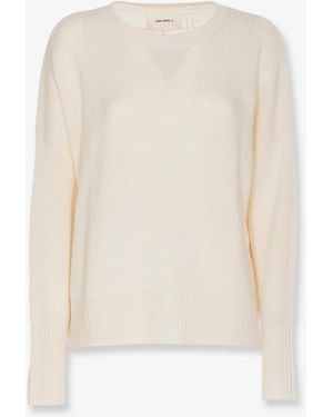 Lisa Yang Mila Cashmere Sweater With Ribbed Knit - White