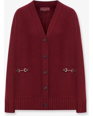 Gucci Wool And Cashmere Cardigan - Red
